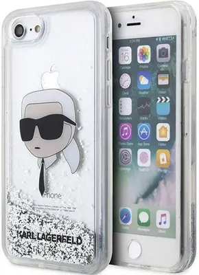 Immagine prodotto di Karl Lagerfeld Klhci8Lnkhch Iphone 7/8/Se 2020 / Se 2022 Srebrny/Argento Custodia rigida Glitter Karl Head