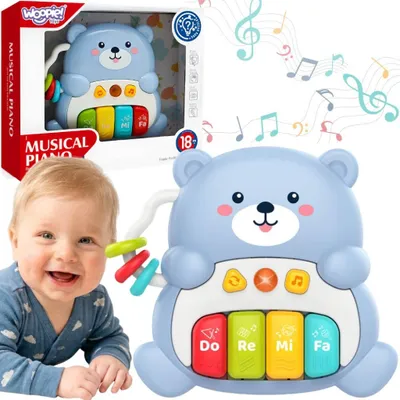 Image de WOOPIE BABY, Piano interactif, ours musical, 1 pièce.