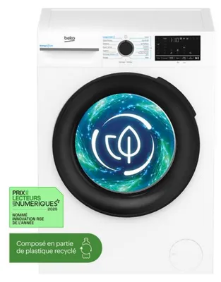 Image de Lave-linge frontal 60cm 10kg 1400 tours/min - Beko - BM3WFU410411B - b300
