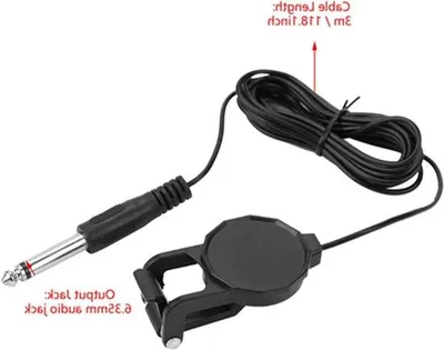 Obrázok produktu pre Mikrofón s upínacím mechanizmom pre husle, 6,35 mm jack, 3 m kábel, piezo