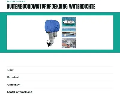 Produktbild von Bootmotorabdeckung - Wasserdicht - Oxford-Tuch - Motorabdeckung - Regenschutz - 58 x 41 x 46 cm
