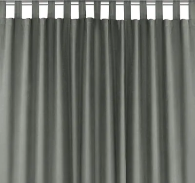 Zdjęcie produktu dla Zasłona MILANA szenilowa na szelkach 220x270 szara  Homede