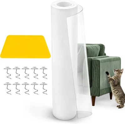 Produktbild von Kratzfolie Katzen selbstklebend, 20 cm x 3 m, transparent, Möbel Schutz