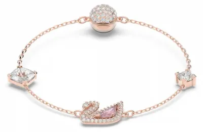 Produktbild von Swarovski Swan Armband, Schwan, Rosa, Roségold-Legierungsschicht