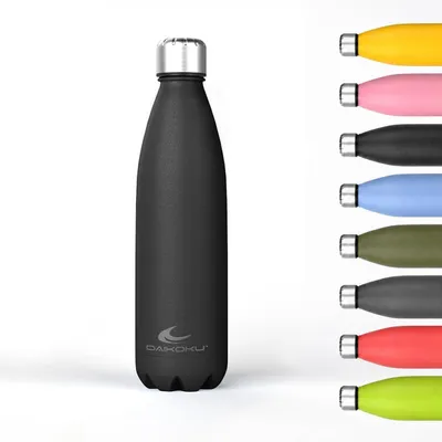 Productafbeelding van Thermosfles RVS 750 ml - Dubbelwandig - Zwart