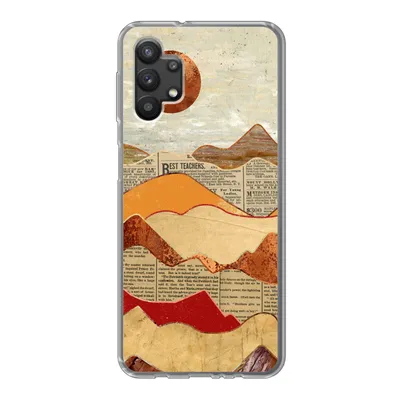 Produktbild von MuchoWow® Handyhülle Schutzhülle Hülle für Samsung Galaxy A32 5G Vintage - Zeitung - Marmor Silikon Softcase Handy Hülle - Softcase