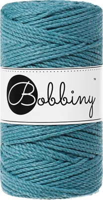 Produktbild von Bobbiny 3PLY Macramé Rope 3 mm 100 m Teal Schnur