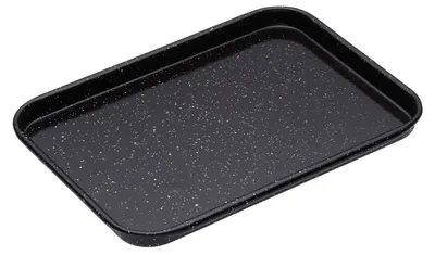 Immagine prodotto di Teglia piccola MasterClass, smaltata antigraffio e adatta all'induzione, acciaio inox di 1 mm di spessore, 24 x 18 cm, nero