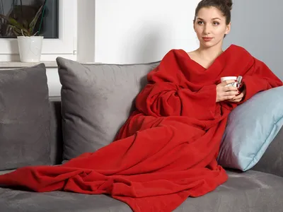 Immagine prodotto di Coperta calda con maniche - rosso