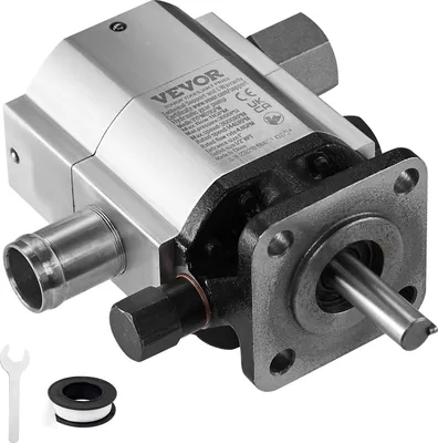 Productafbeelding van Hydraulische pomp voor houtspalingsmachines, 13 gallon per minuut, 2-traps pomp met 3000 PSI druk, 1" inlaat, 1/2" NPT uitlaat, 3600 omw/min. Aluminium hydraulische tandwielpomp, geschikt voor houtspalingsmachines met een kleine motor en sneeuwschuivers