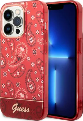 Zdjęcie produktu dla Guess Guhcp14Lhgbnhr Iphone 14 Pro 6.1 Red/Red Hard Case Bandana Paisley