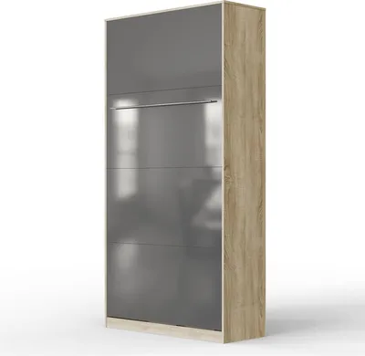 Produktbild von SMARTBett Schrankbett Standard  Eiche Sonoma/Anthrazit Hochglanzfront 90 Vertikal