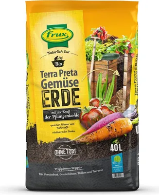 Produktbild von frux®  Terra Preta Gemüseerde mit Pflanzenkohle torffrei - 40 Liter