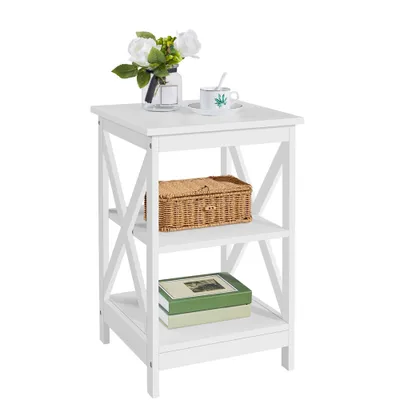 Produktbild von Yaheetech Nachttisch, Beistelltisch Nachtschrank Sofatisch Couchtisch für Schlafzimmer, Wohnzimmer Weiß