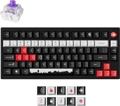 Produktbild von Keychron Kabellose Tastatur Magnetische Schalter DayZ Special Edition QWERTY Layout Gateron Double-Rail Magnetic Nebula Switch