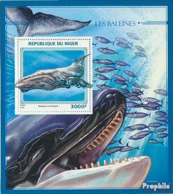 Produktbild von Briefmarken Niger 2016 Mi Block 592 (kompl. Ausg.) postfrisch Wale