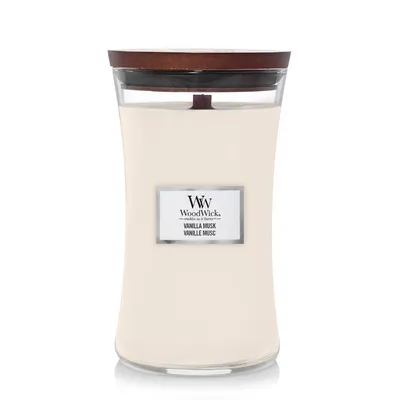 Produktbild von WoodWick Duftkerze Large Vanilla Musk - 18 cm / ø 10 cm