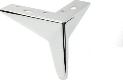 Immagine prodotto di Gamba per mobili star argento cromato, altezza 10 cm - Design elegante e resistente per un arredamento minimalista e un'eleganza senza tempo.