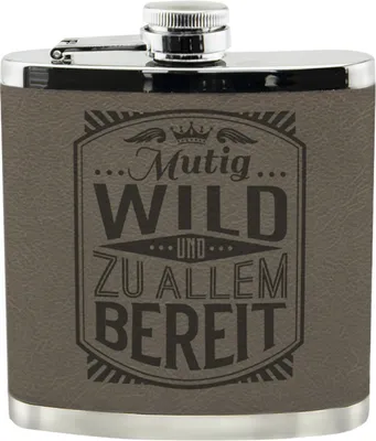 Produktbild von Personalisierter echter Kerl Flachmann- Mutig...