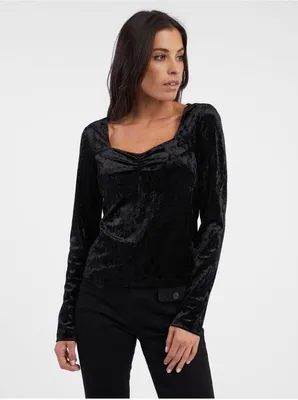 Produktbild von Orsay Schwarzes Samttop für Damen 180204660000__S