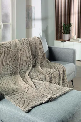 Produktbild von Gözze Jacquard Decke Reno stein 150x200 cm
