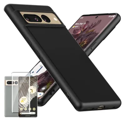 Obrázok produktu pre Silikónové puzdro pre Google Pixel 8 Pro + puzdro na mobil s 4D zakriveným LCD displejom a sklom H9, TPU kryt