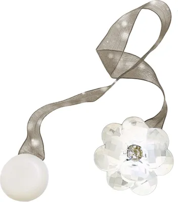 Produktbild von Mode florale magnetische Tiebacks Vorhangbänder Riemenclip für Window Home Office-Weiß