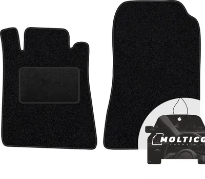 Produktbild von moto-MOLTICO Vorne Fußmatten Auto Velours Autoteppiche Schwarz Automatten Set 2-teilig passend für Mercedes-Benz S-Klasse Coupe C140 1991-1998