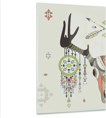 Produktbild von Bilder auf glas - Einteilig - Hirsch Mandala Spiritualität wild - 80x120cm - Glasbilder - Wandbilder - Bilder - Wanddekoration aus Glas - Glas Bilder - Wandbild auf Glas - GPA80x120-3154