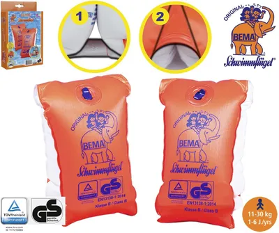 Produktbild von Bema Schwimmflügel, Blau, Orange, Schwimmarmbänder, Kind, 1 Jahr(e), 6 Jahr(e), 30 kg