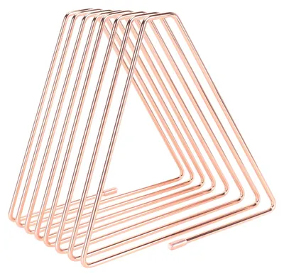 Produktbild von Einziehbare Buchstützen mit einem Abstand von 1,0 bis 2,6 Zoll, dreieckige, galvanisierte Metallstopper für Familienbüro-Schlafsäle, Roségold