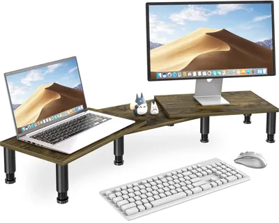 Produktbild von Doppelter Monitorständer, Monitorständer mit verstellbarer Höhe und Neigung