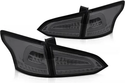 Image de Feux arrière à LED intégrés, compatibles avec la Ford Focus MK3 Turnier, année de fabrication 2011-2018, teinte fumée
