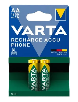 Produktbild von Varta Recharge Accu AA Batterien 1600mAh, 2 Stück, Wiederaufladbar
