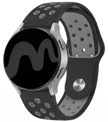 Productafbeelding van imoshion Siliconen sportbandje - Universeel 20 mm aansluiting - Black / Grey, AI-gegenereerde afbeelding