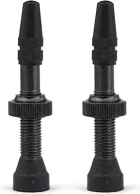 Produktbild von Stück 40 mm französische Ventile für schlauchlose Fahrradreifen, Ventileinsatz aus Aluminiumlegierung, schwarz