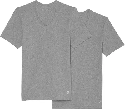 Produktbild von Marc O'Polo Herren V-Shirt 2-Pack Essentials - Grau - Größe M