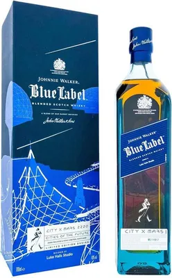 Produktbild von Johnnie Walker Blue Label MARS Edition / Cities of the Future + Box 700ml 40% Vol.