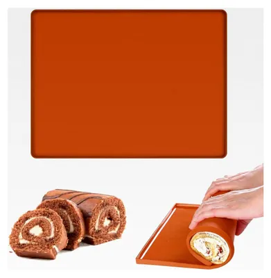 Produktbild von Silikon Backblech mit Hohem Rand, 40 x 30 cm, Antihaftbeschichtete Backunterlage für Kekse, Kuchen und Biskuitrollen