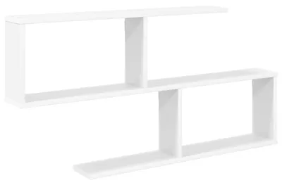 Obrázek produktu pro vidaXL Nástěnná police, bílá, 100 x 12 x 50,5 cm, materiál: dřevotříska