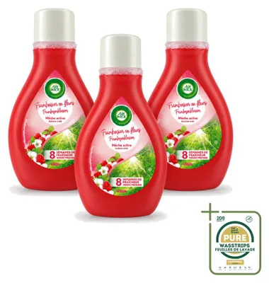 Imagen del producto de 3 unidades de ambientador en spray Air Wick, aroma Frambuesa y Flor, 375 ml - Paquete ahorro