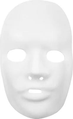 Image de Masque en plastique blanc, 24x25.5cm