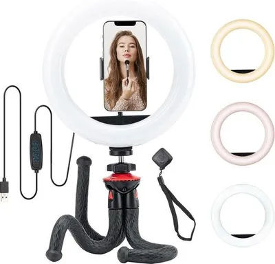 Obrázek produktu pro LED kruhová lampa se stativem pro smartphone