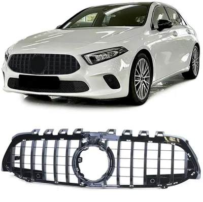 Sport Kühlergrill Schwarz Glanz passt für Mercedes A W177 V177 ab 2018-2024 – Produktansicht