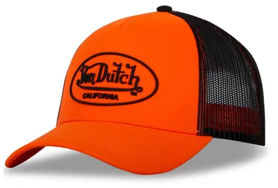 Produktbild von Von Dutch Trucker Mesh Snapback Cap - RUBBER PATCH orange
