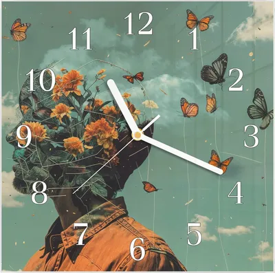 Produktbild von Wanduhr aus Glas mit Motiv Natur Vision- 30 x 30 cm - inkl. Aufhängesystem