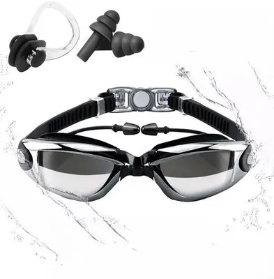 Produktbild von Schwimmbrille für Erwachsene, wasserdicht, schwarz