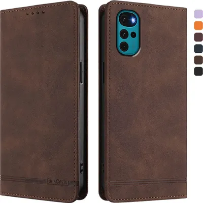 Obrázek produktu pro Pouzdro pro Motorola Moto G22 / Moto E22s, retroPolyuretankožené flip pouzdro s stojánkem a přihrádkami na karty Hnědý