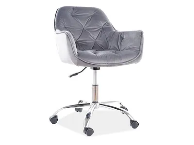 Zdjęcie produktu dla Fotel biurowy Q-190 VELVET szary