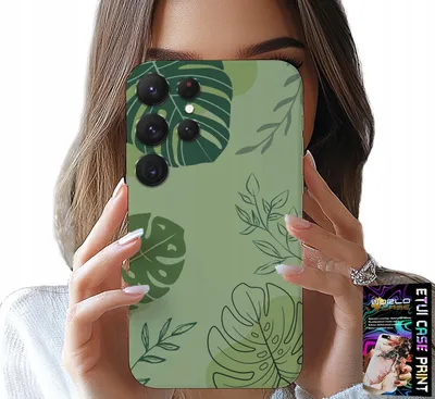 Produktbild von Fall Für Samsung Galaxy S25 Ultra - Grüne Blätter Floralen Muster Zurück
